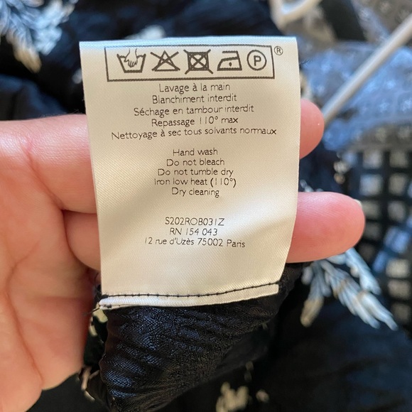 Sézane black Jacquard patterned long sleeve dress - Picture 4 of 7